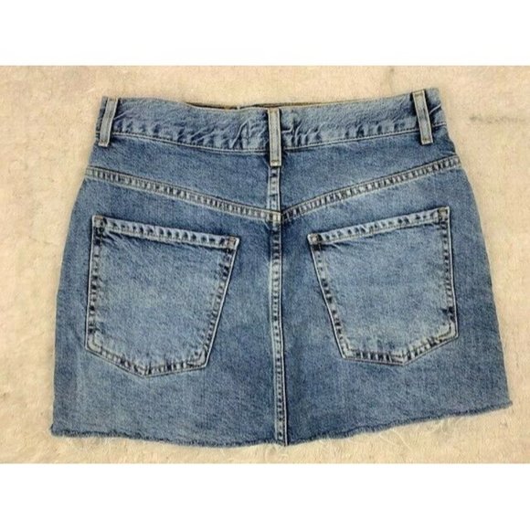 Forever 21 Size 27 Womens Denim Jeans Skirt Button Fly Cotton Light Wash… - Picture 3 of 3